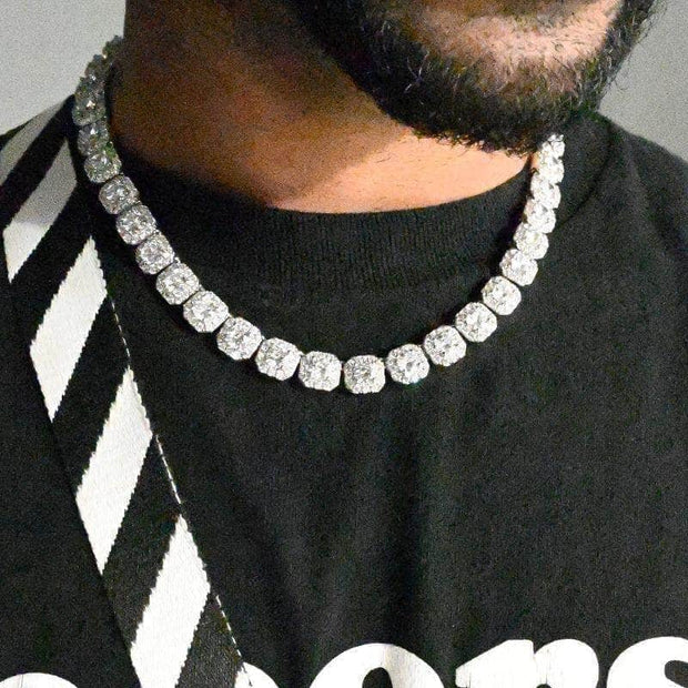 10MM Diamond Cluster Tennis Chain