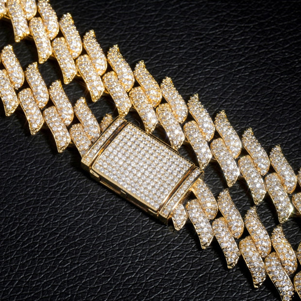 16mm Horned Curb Cuban Link Chain