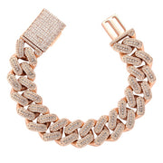 18mm Baguette Cuban Link Bracelet