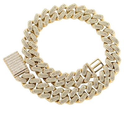 18mm Baguette Cuban Link Chain