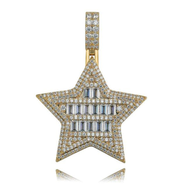 Baguette Star Pendant Chain