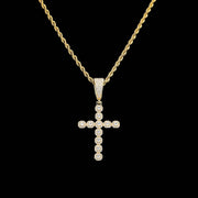 Diamond Cluster Cross Pendant Chain