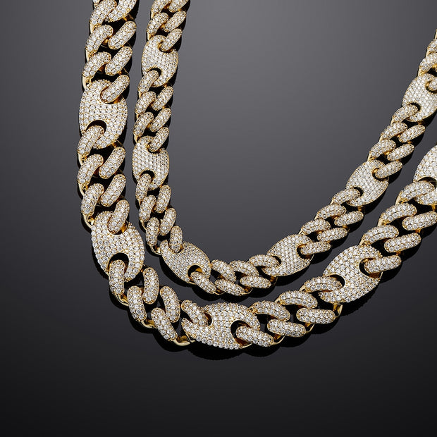 16mm Cuban Mariner Mixed Link Chain